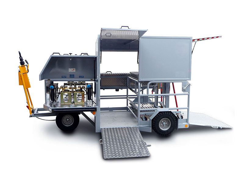 aircraft tire servicing tools: Wheel Service Cart RTW-WBC2S Bild: Radservice-Anhänger RTW-WBC2S