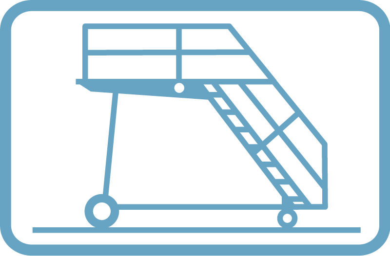 Piktogramm für aircraft maintenance platforms, Wartungsplattformen, Wartungstreppen